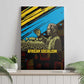 Julius Nyerere Canvas Wall Art Ujamaa African Socialism Text and Bold Striped Pattern - African Pride