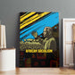 Julius Nyerere Canvas Wall Art Ujamaa African Socialism Text and Bold Striped Pattern - African Pride