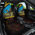 Julius Nyerere Car Seat Cover Ujamaa African Socialism Text and Bold Striped Pattern - African Pride