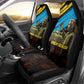 Julius Nyerere Car Seat Cover Ujamaa African Socialism Text and Bold Striped Pattern - African Pride
