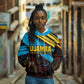 Julius Nyerere Hoodie Ujamaa African Socialism Text and Bold Striped Pattern - African Pride