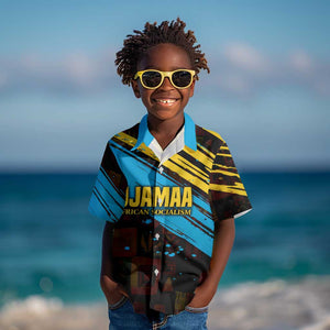 Julius Nyerere Kid Hawaiian Shirt Ujamaa African Socialism Text and Bold Striped Pattern - African Pride