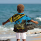 Julius Nyerere Kid Hawaiian Shirt Ujamaa African Socialism Text and Bold Striped Pattern - African Pride