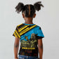 Julius Nyerere Kid T shirt Ujamaa African Socialism Text and Bold Striped Pattern - African Pride