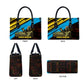 Julius Nyerere Leather Bag Ujamaa African Socialism Text and Bold Striped Pattern - African Pride