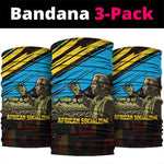 Julius Nyerere Neck Gaiter Ujamaa African Socialism Text and Bold Striped Pattern - African Pride