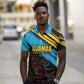 Julius Nyerere Polo Shirt Ujamaa African Socialism Text and Bold Striped Pattern - African Pride