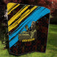 Julius Nyerere Quilt Ujamaa African Socialism Text and Bold Striped Pattern - African Pride