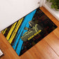 Julius Nyerere Rubber Doormat Ujamaa African Socialism Text and Bold Striped Pattern - African Pride