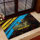 Julius Nyerere Rubber Doormat Ujamaa African Socialism Text and Bold Striped Pattern - African Pride