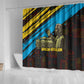 Julius Nyerere Shower Curtain Ujamaa African Socialism Text and Bold Striped Pattern - African Pride
