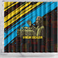 Julius Nyerere Shower Curtain Ujamaa African Socialism Text and Bold Striped Pattern - African Pride