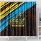Julius Nyerere Shower Curtain Ujamaa African Socialism Text and Bold Striped Pattern - African Pride