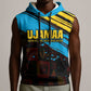 Julius Nyerere Sleeveless Hoodie Ujamaa African Socialism Text and Bold Striped Pattern - African Pride