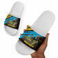 Julius Nyerere Slide Sandals Ujamaa African Socialism Text and Bold Striped Pattern - African Pride