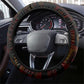 Julius Nyerere Steering Wheel Cover Ujamaa African Socialism Text and Bold Striped Pattern - African Pride
