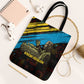Julius Nyerere Tote Bag Ujamaa African Socialism Text and Bold Striped Pattern - African Pride