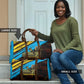 Julius Nyerere Travel Bag Ujamaa African Socialism Text and Bold Striped Pattern - African Pride