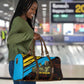 Julius Nyerere Travel Bag Ujamaa African Socialism Text and Bold Striped Pattern - African Pride