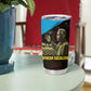 Julius Nyerere Tumbler Cup Ujamaa African Socialism Text and Bold Striped Pattern - African Pride