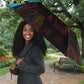 Julius Nyerere Umbrella Ujamaa African Socialism Text and Bold Striped Pattern - African Pride