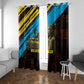 Julius Nyerere Window Curtain Ujamaa African Socialism Text and Bold Striped Pattern - African Pride