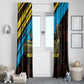 Julius Nyerere Window Curtain Ujamaa African Socialism Text and Bold Striped Pattern - African Pride