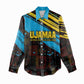 Julius Nyerere Women Casual Shirt Ujamaa African Socialism Text and Bold Striped Pattern - African Pride