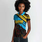 Julius Nyerere Women Polo Shirt Ujamaa African Socialism Text and Bold Striped Pattern - African Pride