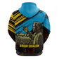 Julius Nyerere Zip Hoodie Ujamaa African Socialism Text and Bold Striped Pattern - African Pride