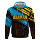 Julius Nyerere Zip Hoodie Ujamaa African Socialism Text and Bold Striped Pattern - African Pride