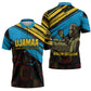 Julius Nyerere Zipper Polo Shirt Ujamaa African Socialism Text and Bold Striped Pattern - African Pride
