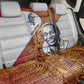 Julius Nyerere Back Car Seat Cover with Smiling Portrait, Tribal Pattern and Simplicity is Power Quote - African Pride