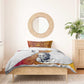 Julius Nyerere Bedding Set with Smiling Portrait, Tribal Pattern and Simplicity is Power Quote - African Pride