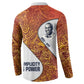 Julius Nyerere Button Sweatshirt with Smiling Portrait, Tribal Pattern and Simplicity is Power Quote