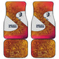 Julius Nyerere Car Mats with Smiling Portrait, Tribal Pattern and Simplicity is Power Quote - African Pride