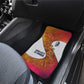 Julius Nyerere Car Mats with Smiling Portrait, Tribal Pattern and Simplicity is Power Quote - African Pride