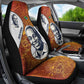 Julius Nyerere Car Seat Cover with Smiling Portrait, Tribal Pattern and Simplicity is Power Quote - African Pride