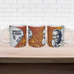 Julius Nyerere Ceramic Mug with Smiling Portrait, Tribal Pattern and Simplicity is Power Quote - African Pride