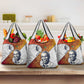 Julius Nyerere Grocery Bag with Smiling Portrait, Tribal Pattern and Simplicity is Power Quote - African Pride