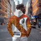 Julius Nyerere Hoodie with Smiling Portrait, Tribal Pattern and Simplicity is Power Quote - African Pride