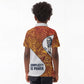 Julius Nyerere Kid Polo Shirt with Smiling Portrait, Tribal Pattern and Simplicity is Power Quote - African Pride