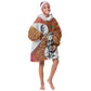 Julius Nyerere Kid Wearable Blanket Hoodie with Smiling Portrait, Tribal Pattern and Simplicity is Power Quote - African Pride