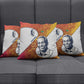 Julius Nyerere Pillow Cover with Smiling Portrait, Tribal Pattern and Simplicity is Power Quote - African Pride