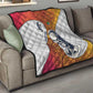 Julius Nyerere Quilt with Smiling Portrait, Tribal Pattern and Simplicity is Power Quote - African Pride