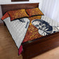 Julius Nyerere Quilt Bed Set with Smiling Portrait, Tribal Pattern and Simplicity is Power Quote - African Pride