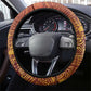 Julius Nyerere Steering Wheel Cover with Smiling Portrait, Tribal Pattern and Simplicity is Power Quote - African Pride