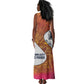 Julius Nyerere Tank Maxi Dress with Smiling Portrait, Tribal Pattern and Simplicity is Power Quote - African Pride