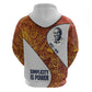 Julius Nyerere Zip Hoodie with Smiling Portrait, Tribal Pattern and Simplicity is Power Quote - African Pride