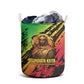Sundiata Keita Laundry Basket with Regal Portrait, Lion of Mali Title and Bold Tribal Brushstroke Pattern - African Pride